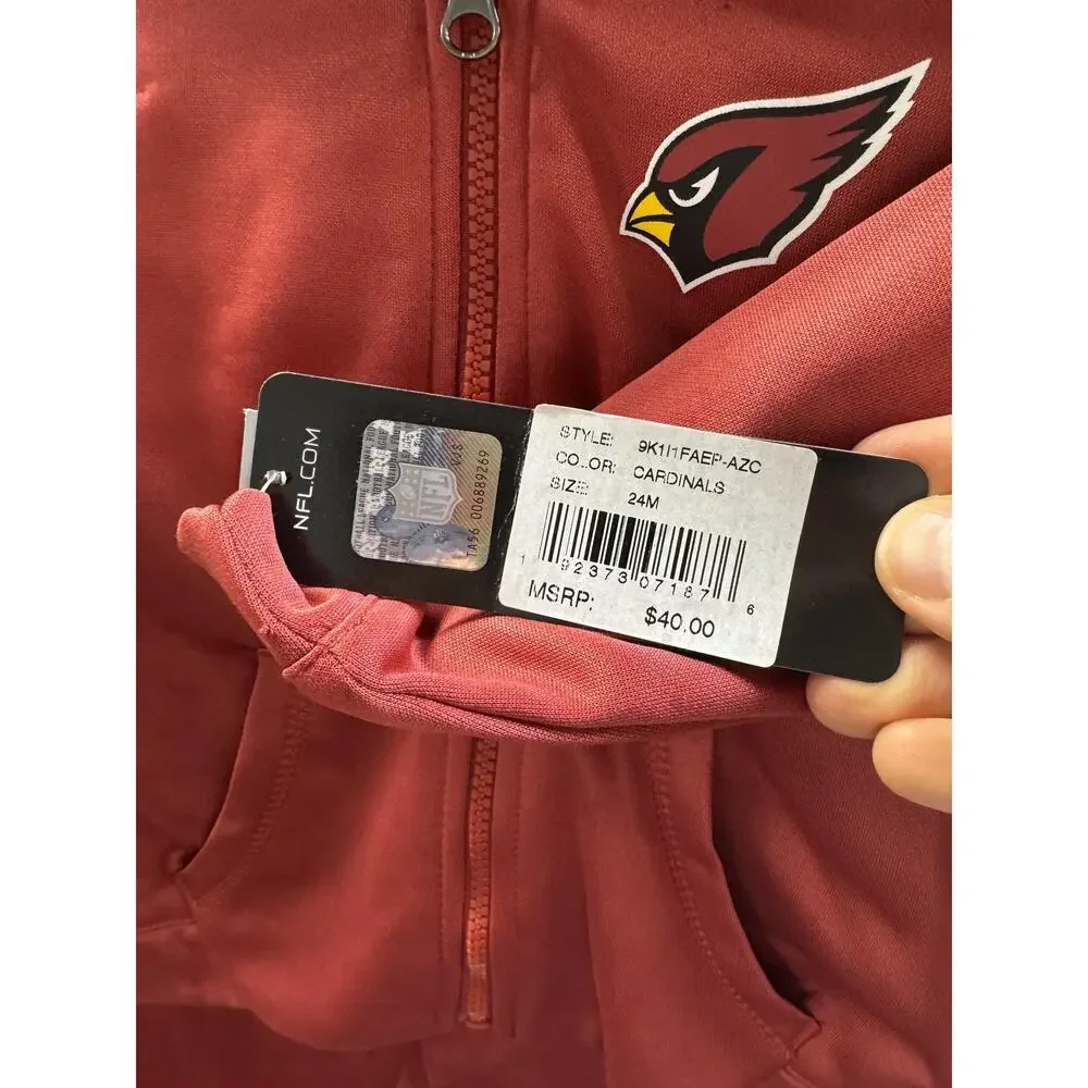 NWT Arizona Cardinals Toddler 2-Piece Hoodie & Pants Set – 24M – Cardinal Red
